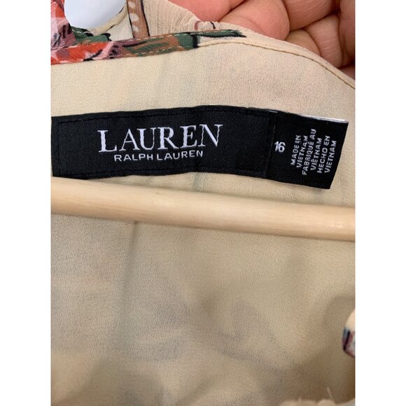 New Lauren Ralph Lauren Tiered Floral Maxi Dress Size 16 RHH10558 Long Sleeve - Picture 4 of 11